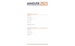 MINIDIÁR – TÝŽDENNÝ 2025 (Formát: 9 x 16 cm)